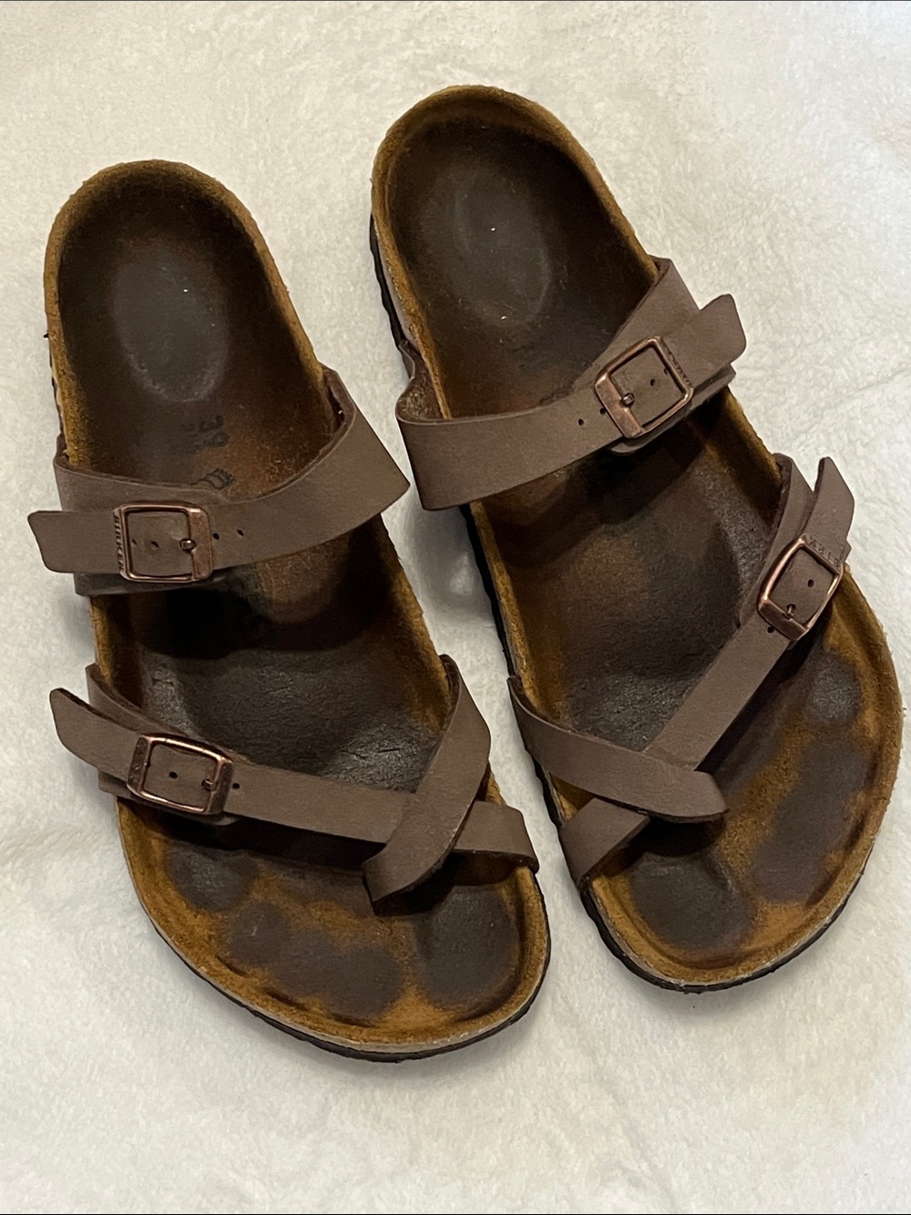 Birkenstock’s Brown Double-Strap Slip-On Sandals